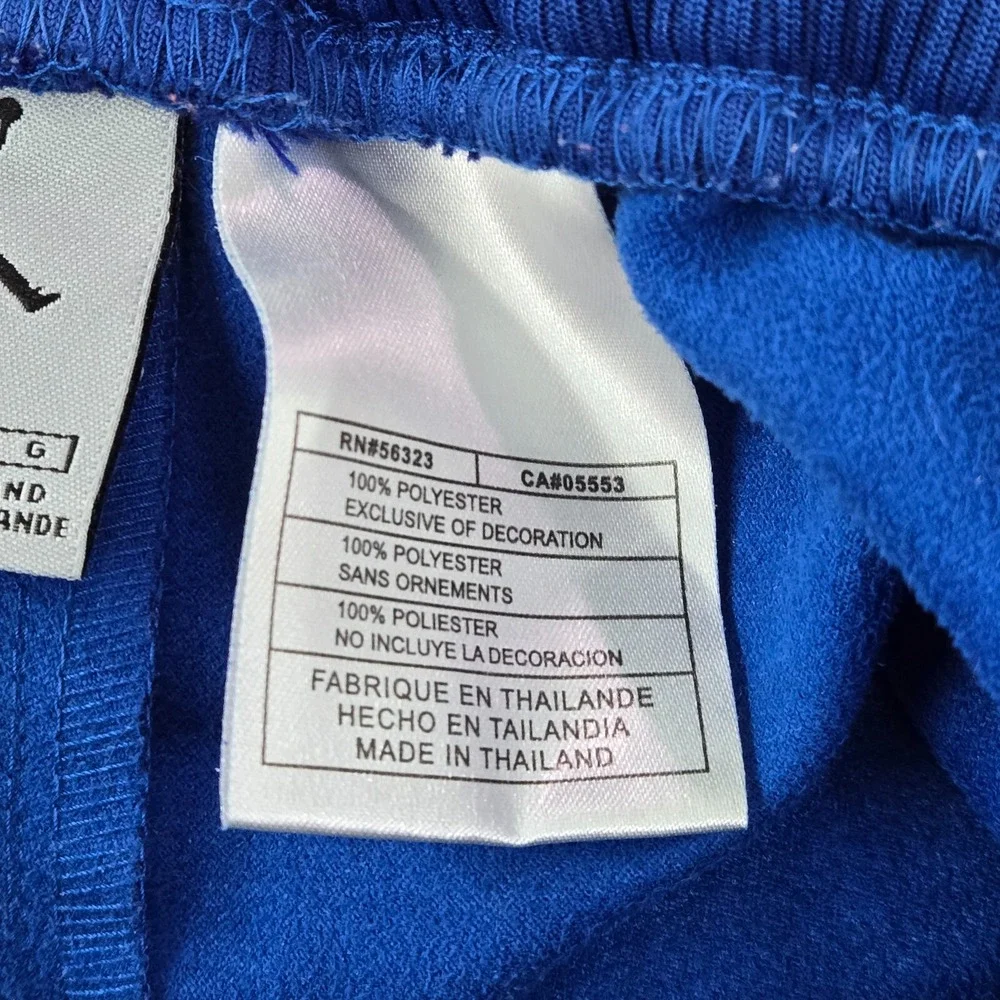 VINTAGE Air Jordan Men Activewear Pants Large Blue Sweatpants Logo Y2K READ